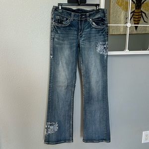 Cowgirl Tuff Wing & A Prayer Light Boot Cut Jeans